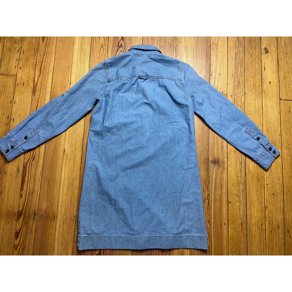 J CREW‎ DENIM SHIRT DRESS XS WOMENS CONVERTIBLE SLEEVE JEAN - Picture 5 of 5